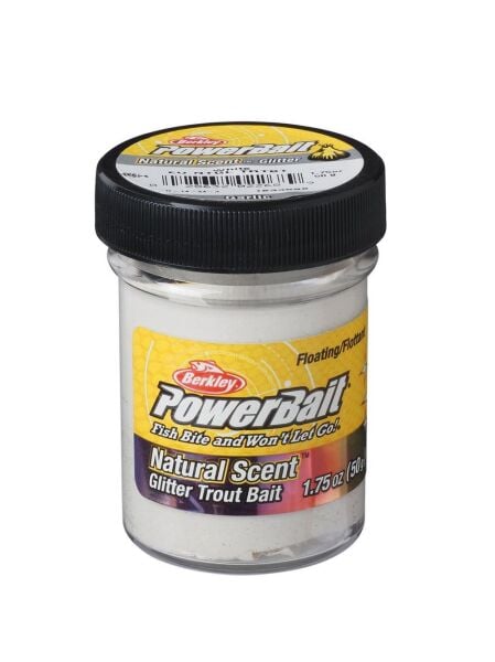 Berkley Power Bait Natural Scent Glitter – White Glitter - Garlic (Beyaz Sarımsaklı)