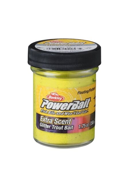 Berkley Power Bait Natural Scent Glitter – Sunshine Yellow -  Liver (Karaciğerli)