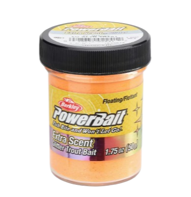 Berkley Power Bait Extra Scent Glitter – Fluorescent Orange - Cheese (Turuncu Peynirli)