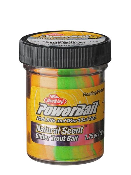 Berkley Power Bait Natural Scent Glitter – Rainbow - Garlic (Gökkuşağı Sarımsaklı)