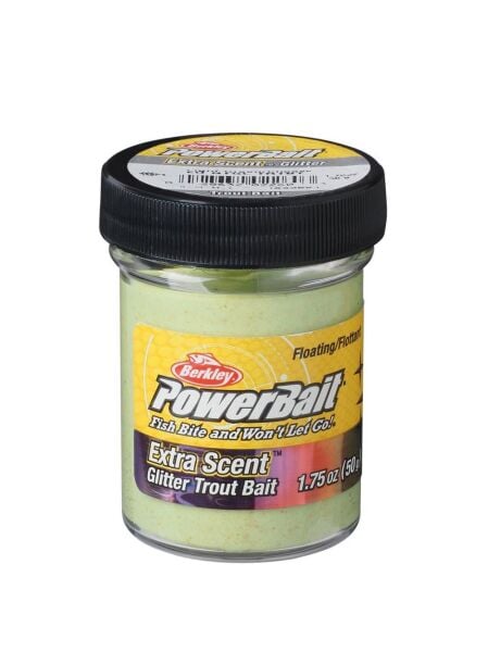Berkley Power Bait Extra Scent Glitter – Light Green - Cheese (Peynirli)