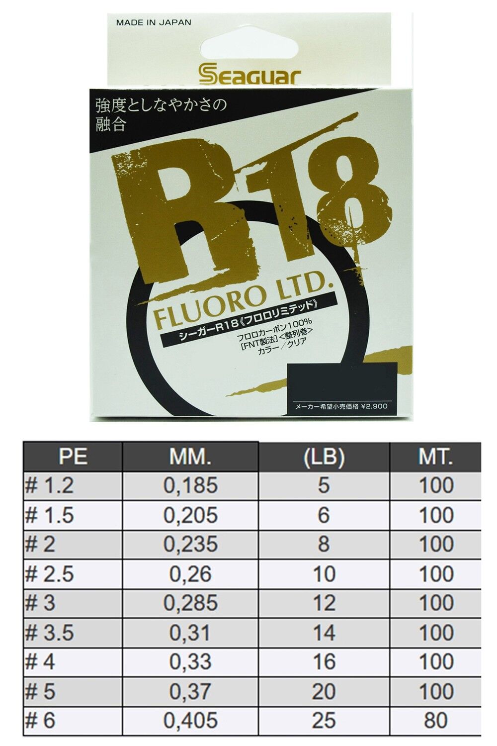 Seaguar R18 Fluoro LTD %100 Fluoro Carbon Misina