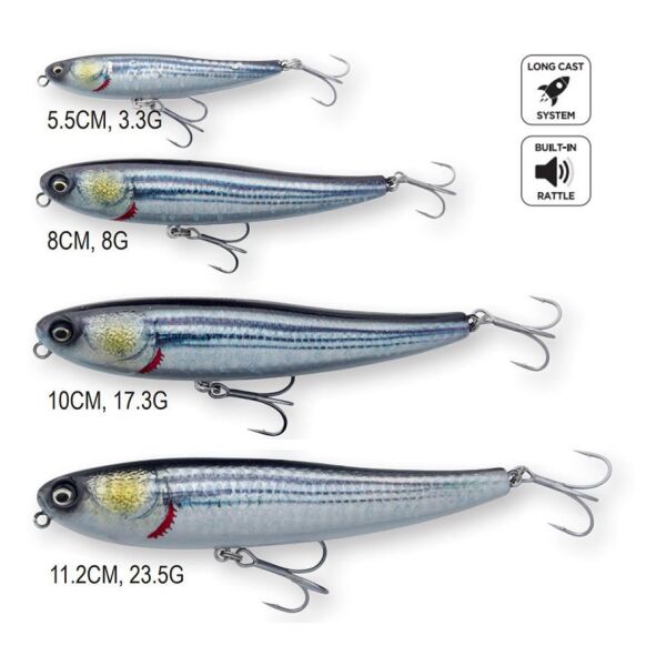 Savage Gear Bullet Mullet 5.5 Cm 3.3 Gram Su Üstü Maket Balık