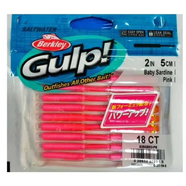 Berkley Gulp SW Baby Sardine Pink LRF Silikon Yem