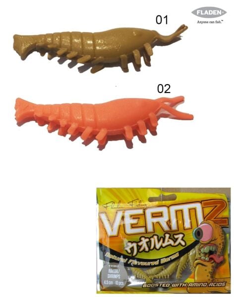 Vermz Karides 4.5 Cm 10P LRF Silikon Yem