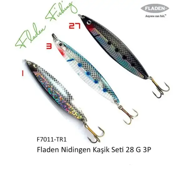 Fladen Nidingen Üçlü Kaşık Seti 18 Gram