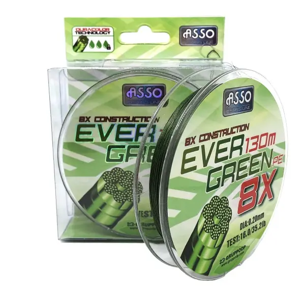 Asso Ever Green 8 Örgü İp Misina 130 Metre 0.15 Mm 11.8 Kg