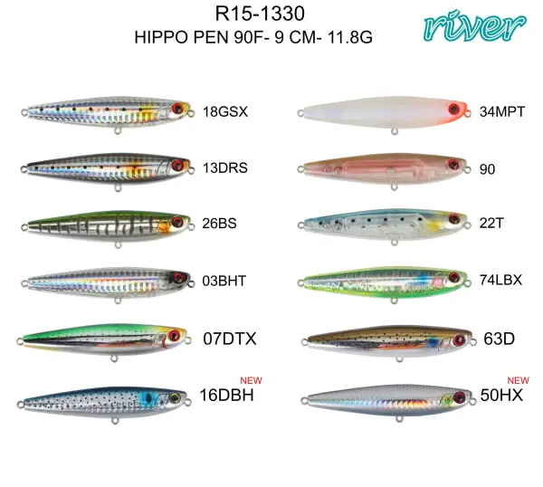 River Hippo Pen 90F 9 cm 11.8Gr Popper