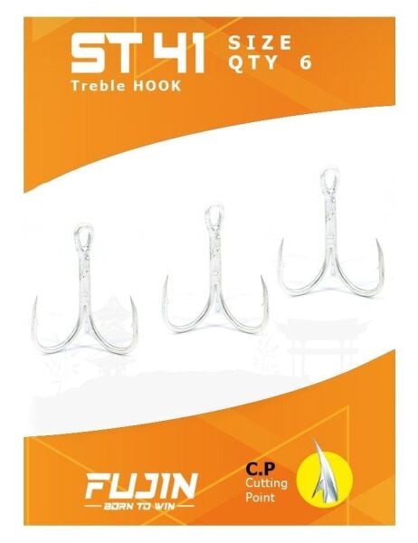 Fujin ST41 Nickel Üçlü Maket Balık İğnesi