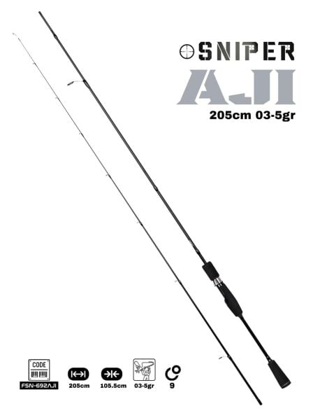Fujin Sniper Aji 205 Cm 0.3-5 Gram LRF Olta Kamışı