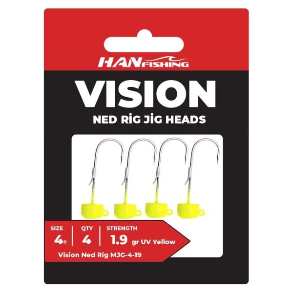 Vision Ned Rig Uv Lemon GMJ-20-57 Jighead 2/0 No İğne 5.7 Gram