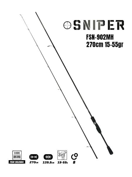 Fujin Sniper 270 Cm 15-55 Gram Spin Olta Kamışı