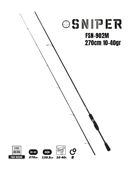 Fujin Sniper 270 Cm 10-40 Gram Spin Olta Kamışı