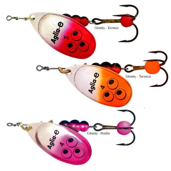 Mepps Aglia-E Olta Kaşığı Gümüş-Turuncu