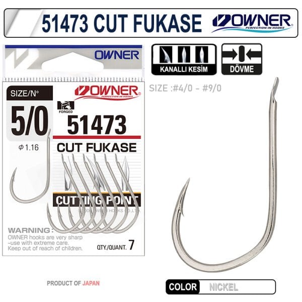 Owner 51473 Cut Fukase Tekli İğne