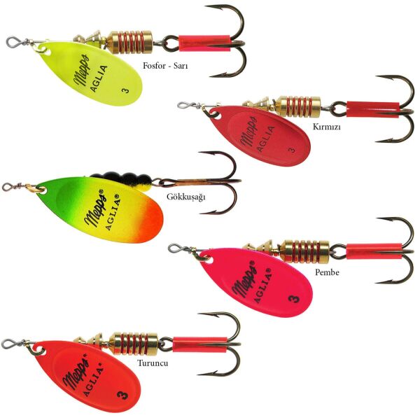 Mepps Aglia Fluo Olta Kaşığı Gökkuşağı