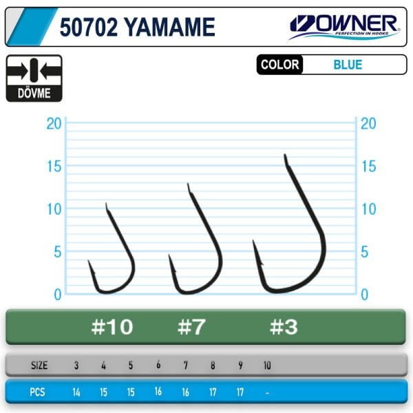 Owner 50702 Yamame Blue Tekli İğne