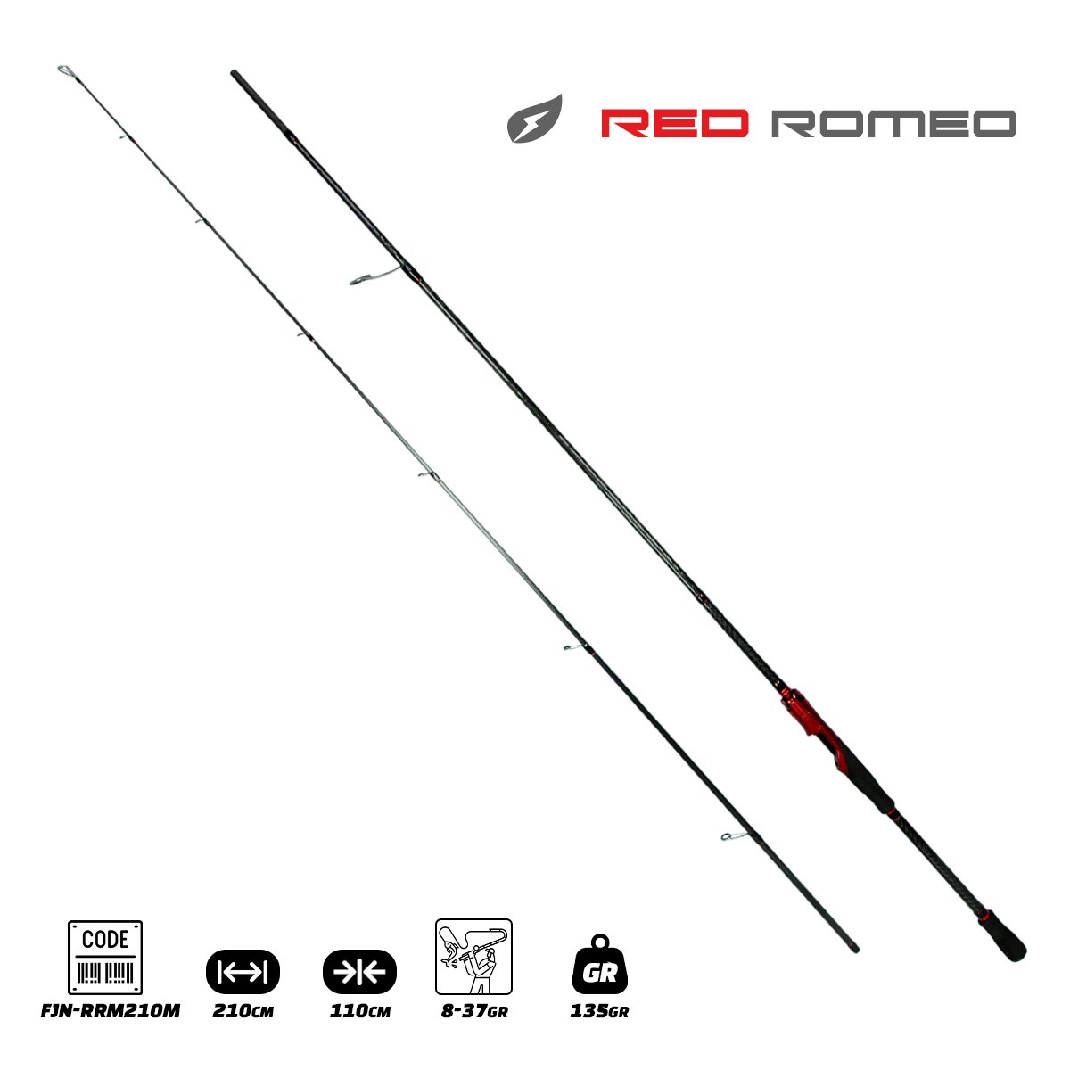 Fujin Red Romeo 180cm 8-37gr Spin Kamış FJN-RRM180M(Kopya)