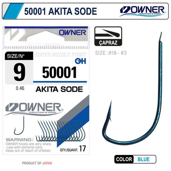 Owner 50001 Akita Sode Blue Tekli İğne