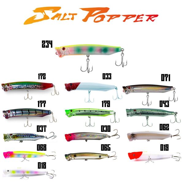 Fujin Salt Popper 12 Cm 30 Gram SP120SW Su Üstü Maket Balık