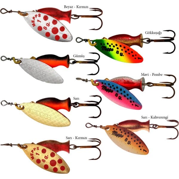 Mepps Longue Heavy Olta Kaşığı Beyaz-Kırmızı