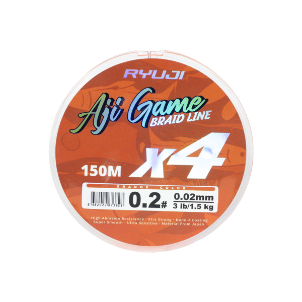 Ryuji Aji Game 4X 150 Metre Orange LRF Örgü İp Misina