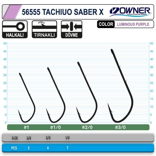 Owner 56555 Tachiuo Saber X Tekli İğne