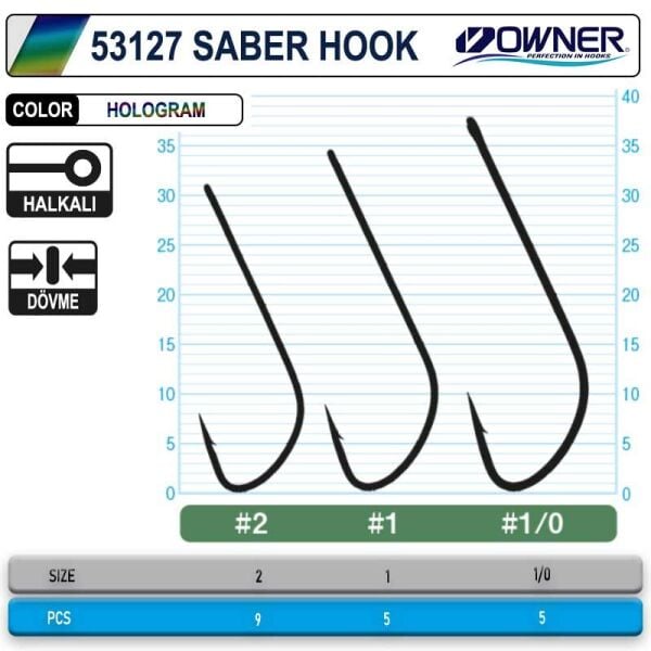 Owner 53127 Saber Hook Hg Tekli İğne