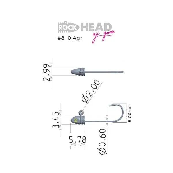 Fujin Rock-Head 8 No Aji Game Jighead