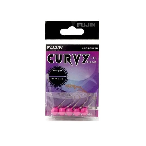 Fujin Curvy Pink Glow Jig Head