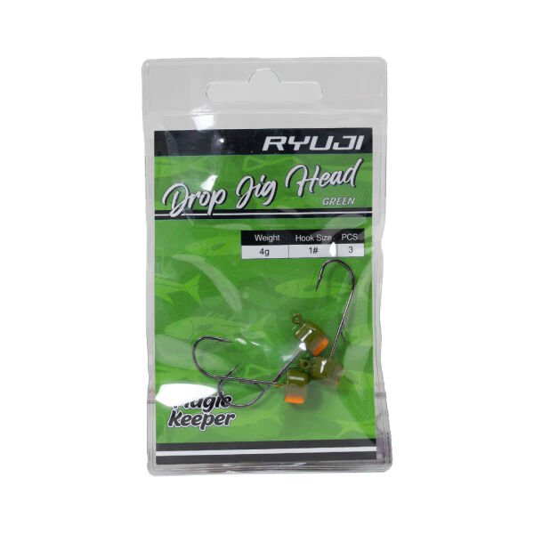 Ryuji Drop Jighead Green (3 ADET)