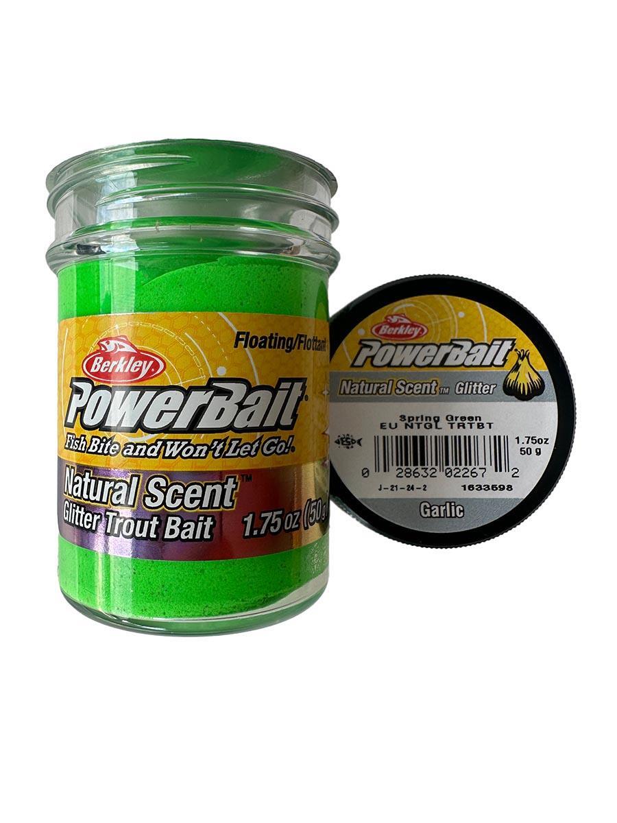 Berkley Power Bait Natural Scent Glitter – Spring Green Garlic (Koyu Yeşil Sarımsaklı)