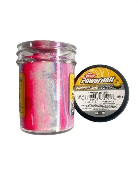Berkley Power Bait Natural Scent Glitter - Captain America (Sarımsaklı)