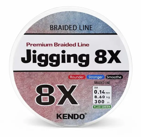 Kendo Jigging 8X Flash 300 mt Örgü İp (FLUO GREEN)