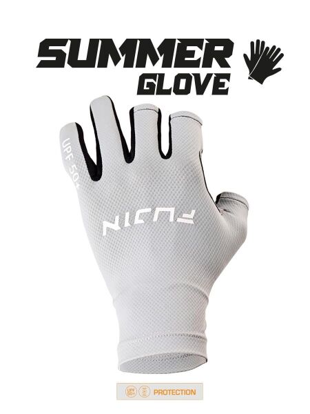 Fujin Pro Angler S24 Summer Gloves Grey M/L Beden