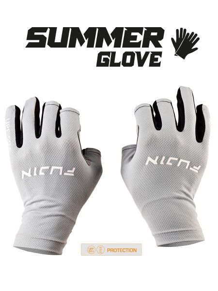 Fujin Pro Angler S24 Summer Gloves Grey M/L Beden