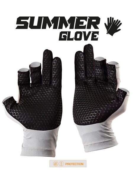 Fujin Pro Angler S24 Summer Gloves Grey M/L Beden