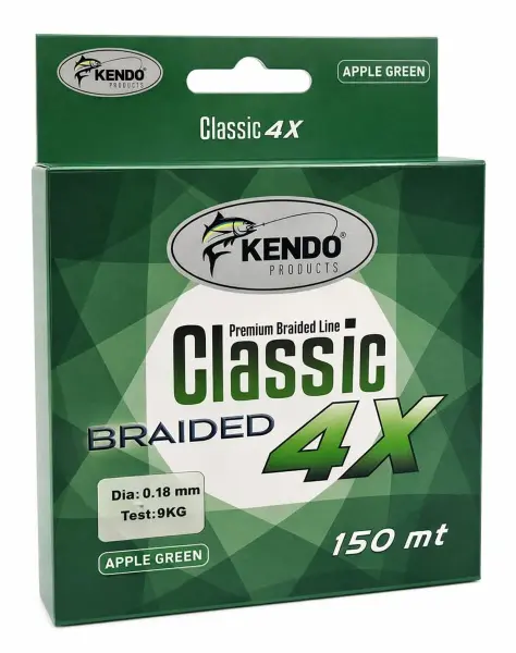 Kendo Classic 4X 150m Apple Green Örgü İp Misina