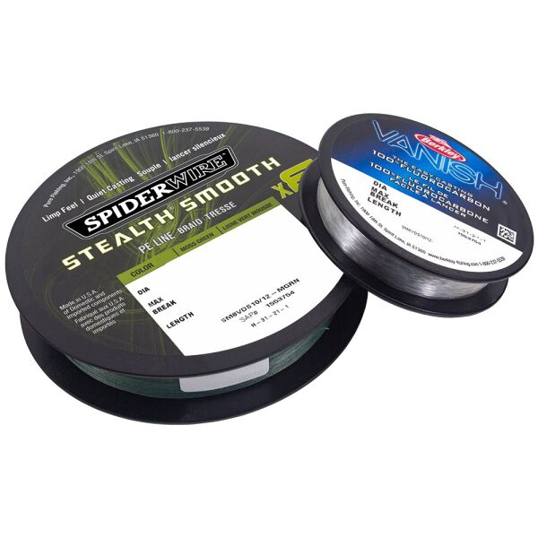 Spider Wire 8 Braid & Fluorocarbon Duo Spool System Moss Green/Clear Örgü İp+Leader Misina